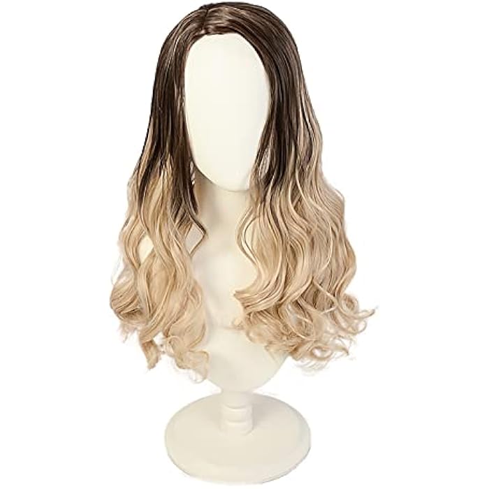 DILLARDS Sunxxcos Movie Thor4 Jane Foster Cosplay Wig 60Cm Long Wavy Hair Heat Resistant Synthetic Halloween Party Role Play Woman Wigs Actual Ombre+ Wig Cap (Jane Foster(Actual Ombre)) - Image 1